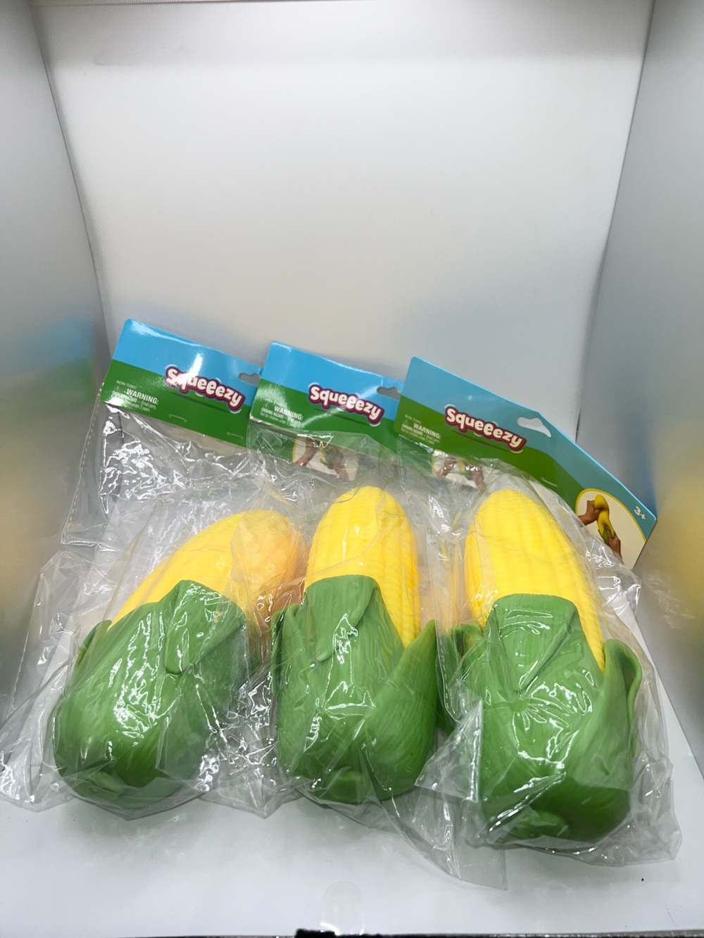Corn Viral Squeeze toy by sunny days squishy stress relief toy bundle of 3